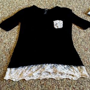 Black and white blouse